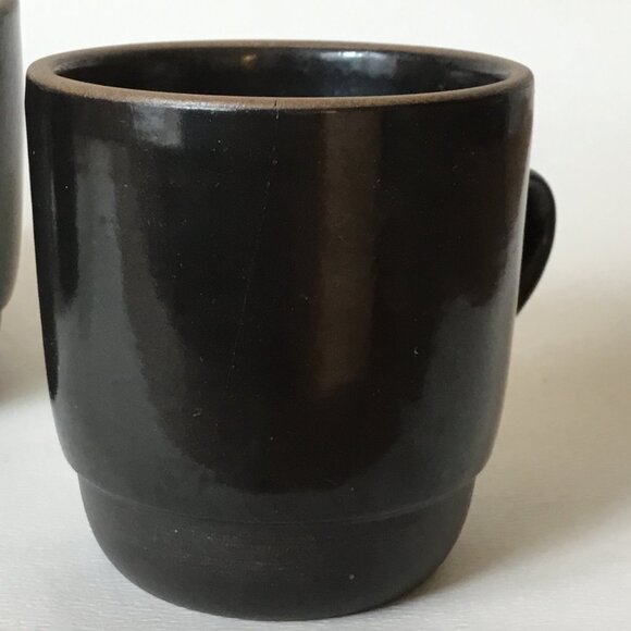 Heath Ceramics Black Onyx Stack Mugs Rim Line #205 Set of 3 - Picture 13 of 16